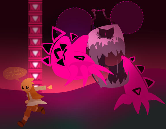 "Lineless" multicolor, flat colors w/ shading